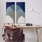 Stupell Industries Textured Blue Abstract Mountains 2 pc Canvas Wall Art Set Design by Ben Schneider